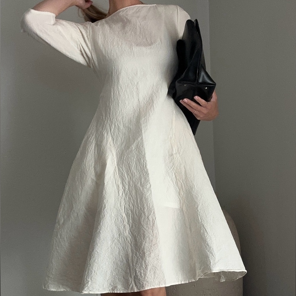 $2090 Jil Sander linen dress S